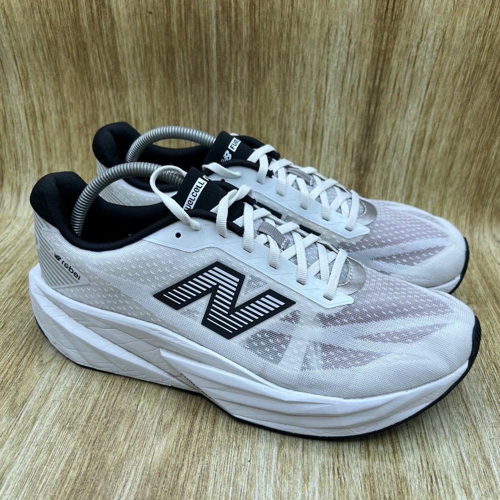 New Balance FuelCell Rebel v5 Men's Size 11.5 White Black Running Shoes MFCXLM5